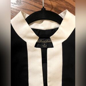 Brooks Brothers Black and White Textured Dress